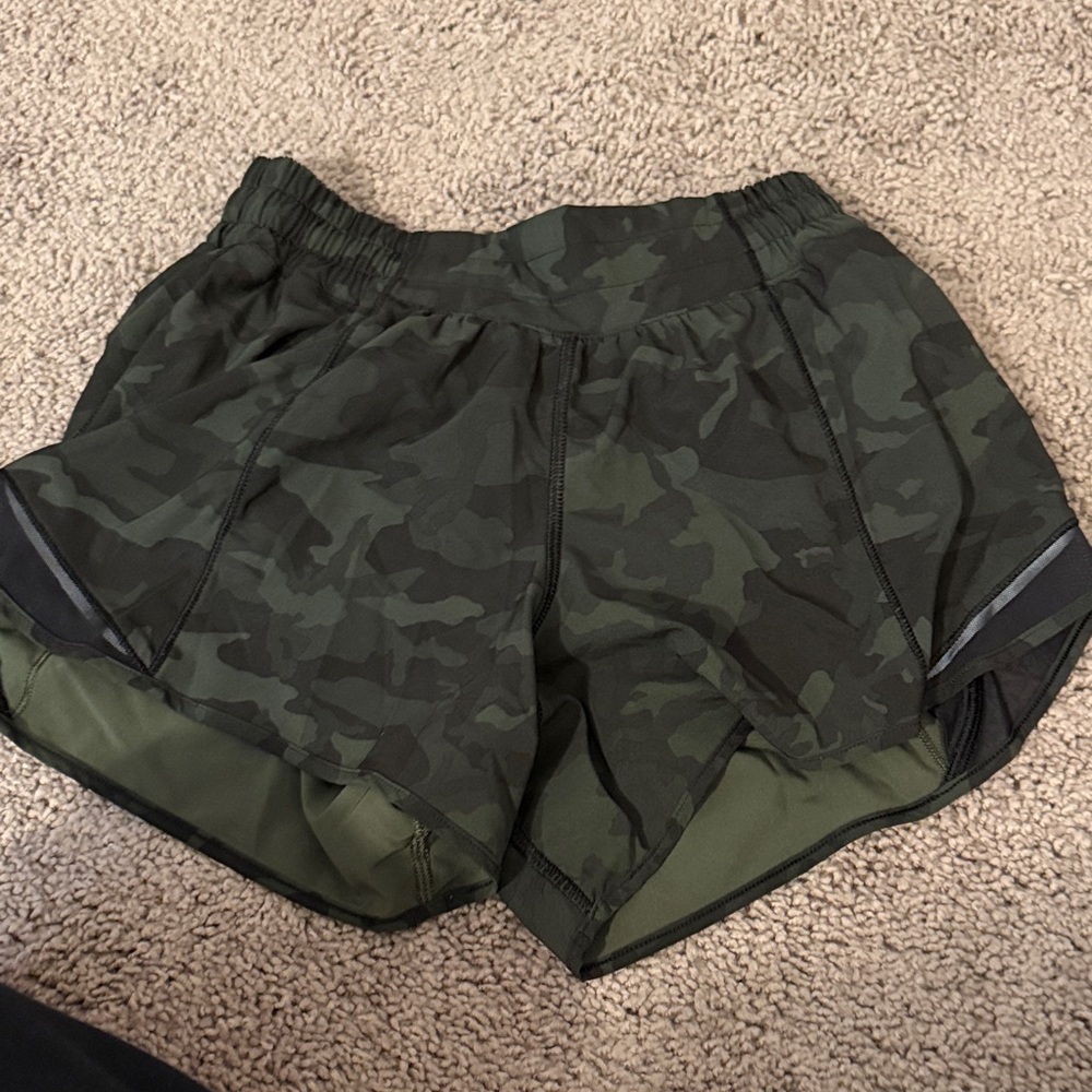 Lululemon Athletica Green Camo Shorts